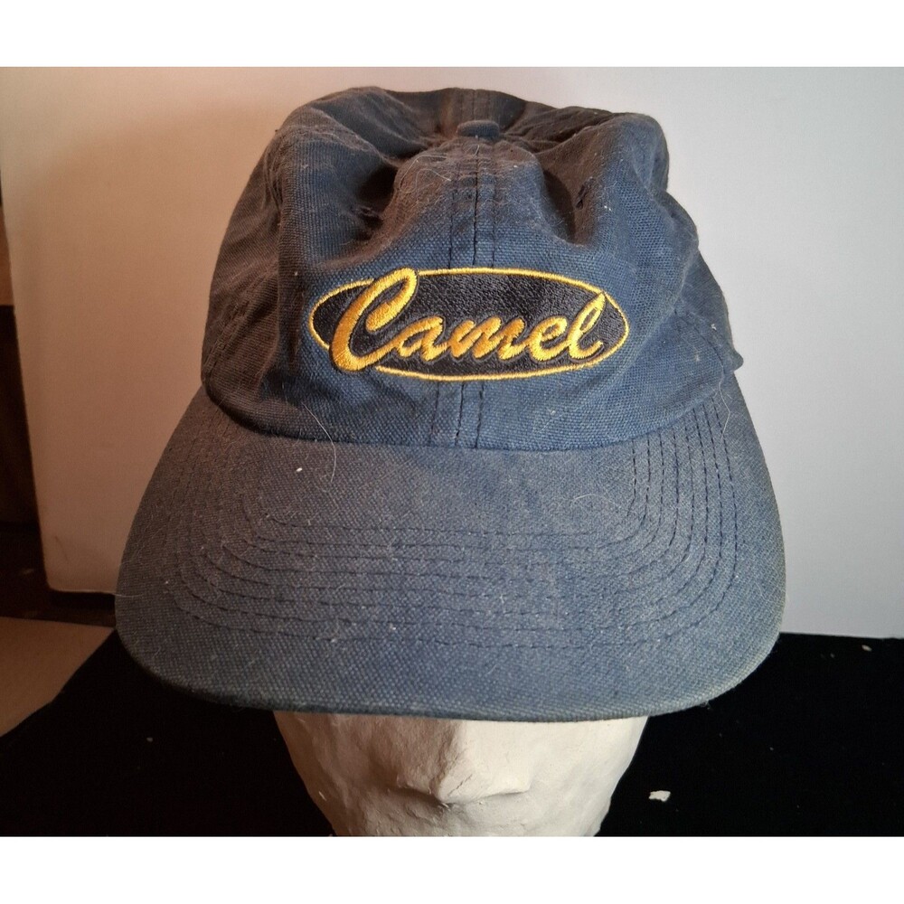 Vintage Camel Baseball Hat Ball Cap Spell Out Promotional Advertising Cotton 90s